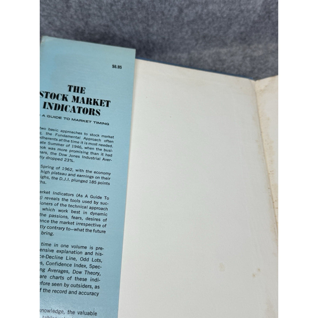 The Stock Market Indicators William Gordon 1968 Hardcover DJ Technical Analysis