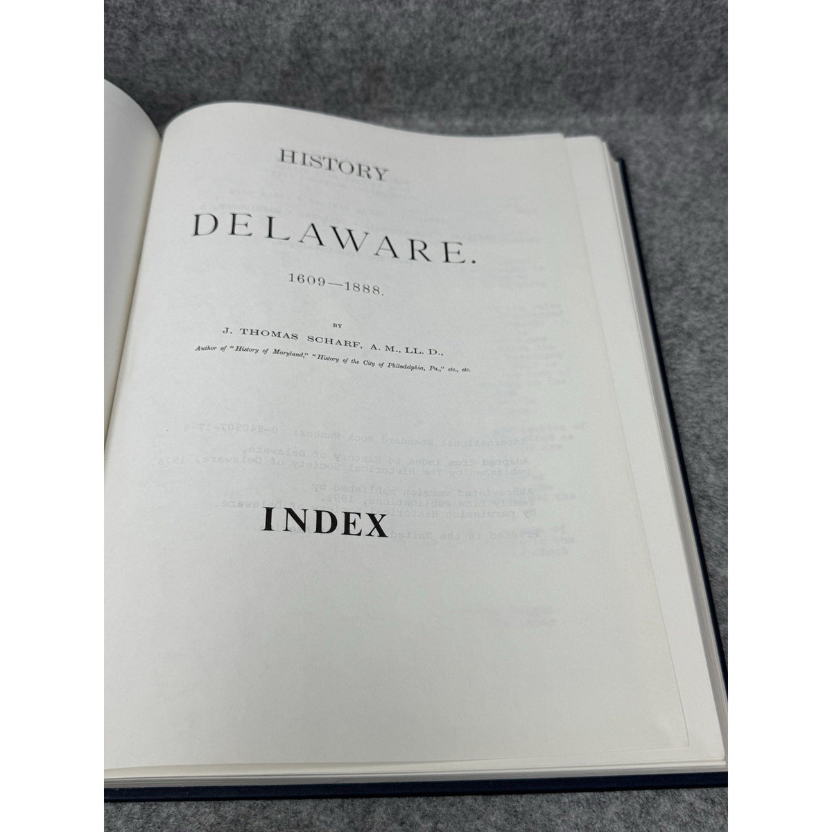 History of Delaware 1609-1888 J Thomas Scharf Vol 1 + Index Genealogy Maps