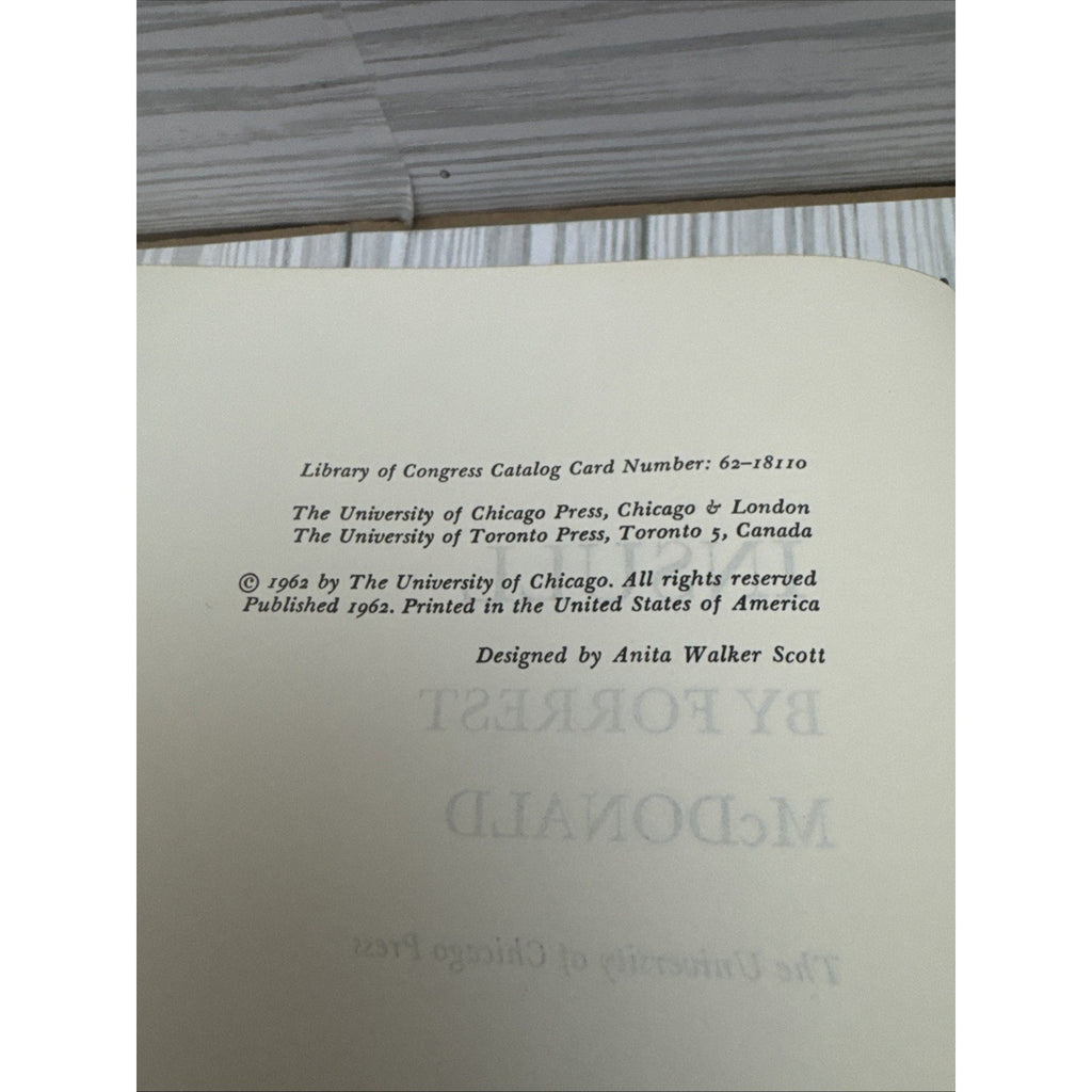 Insull Forrest McDonald HC 1962 The University Of Chicago