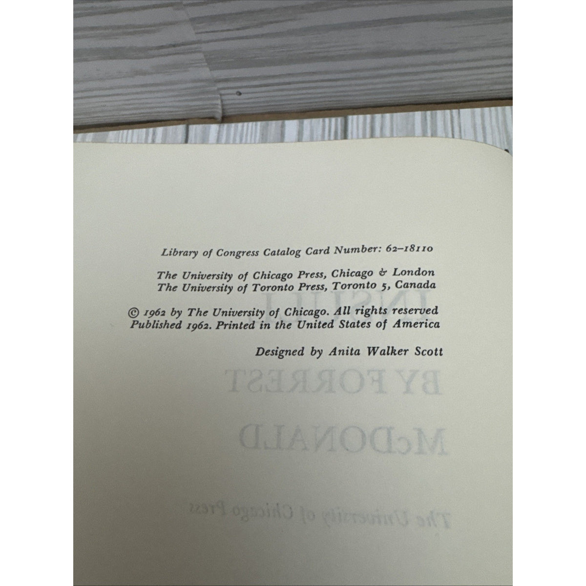 Insull Forrest McDonald HC 1962 The University Of Chicago