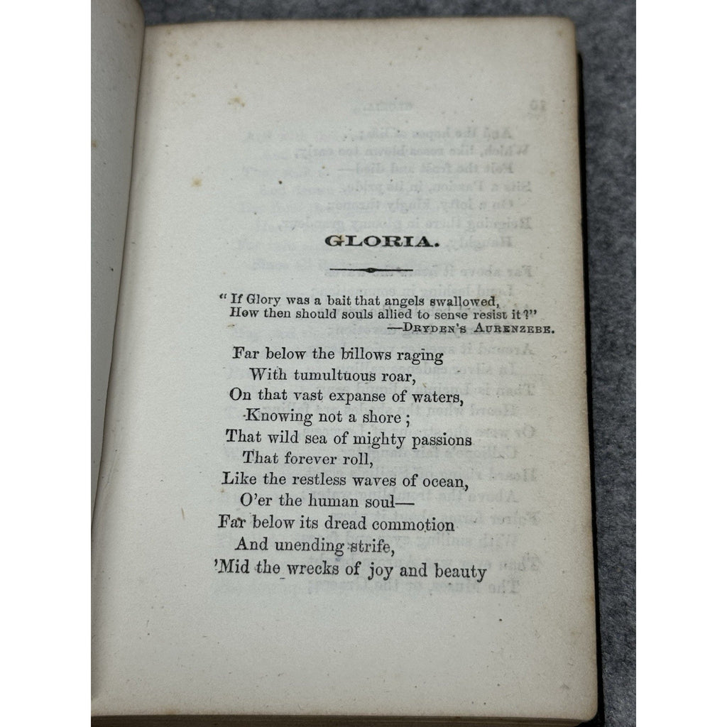 Gloria and Other Poems C.W. Lownsbury 1864 Civil War Michigan Poetry