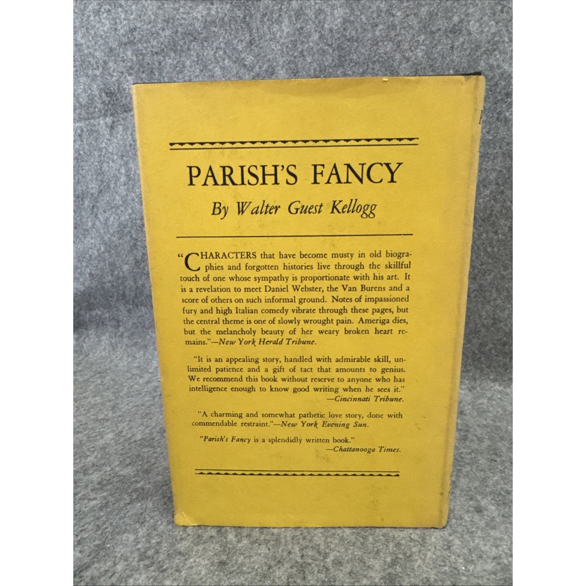 Parish's Fancy by Walter Guess Kellogg HC/DJ - 1929 - 3rd Printing