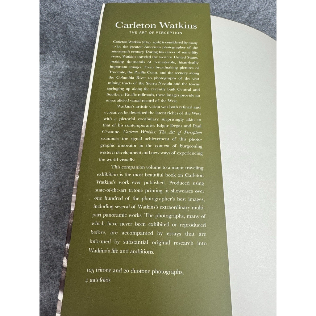 Carleton Watkins The Art of Perception 1999 Photography Yosemite Softcover