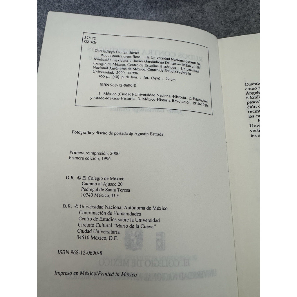 Rudos Contra Cientificos UNAM Mexican Revolution 2000 PB Garciadiego