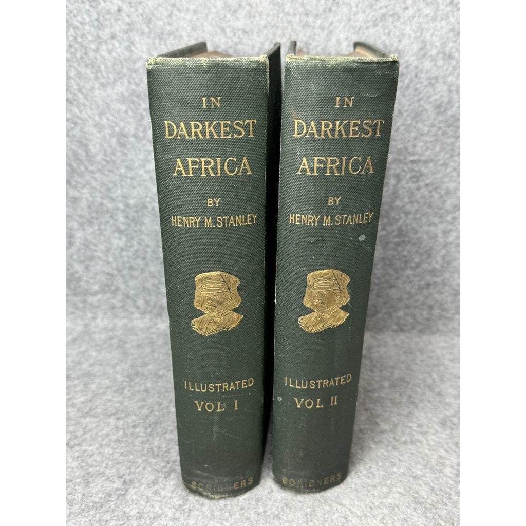 1891 In Darkest Africa Henry M Stanley 2 Vol Set Illustrated Both Folding Maps
