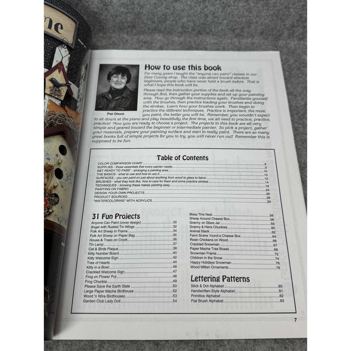 1997 Anyone Can Paint Book 2 Pat Olson Tole Painting Patterns Folk Art Christmas