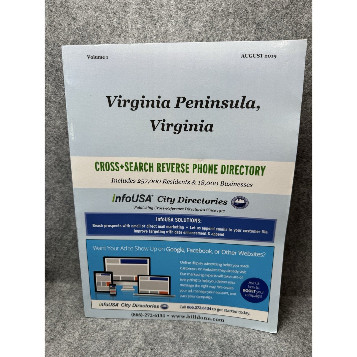Virginia Peninsula Reverse Phone Directory 2 Volume Set Residents Businesses