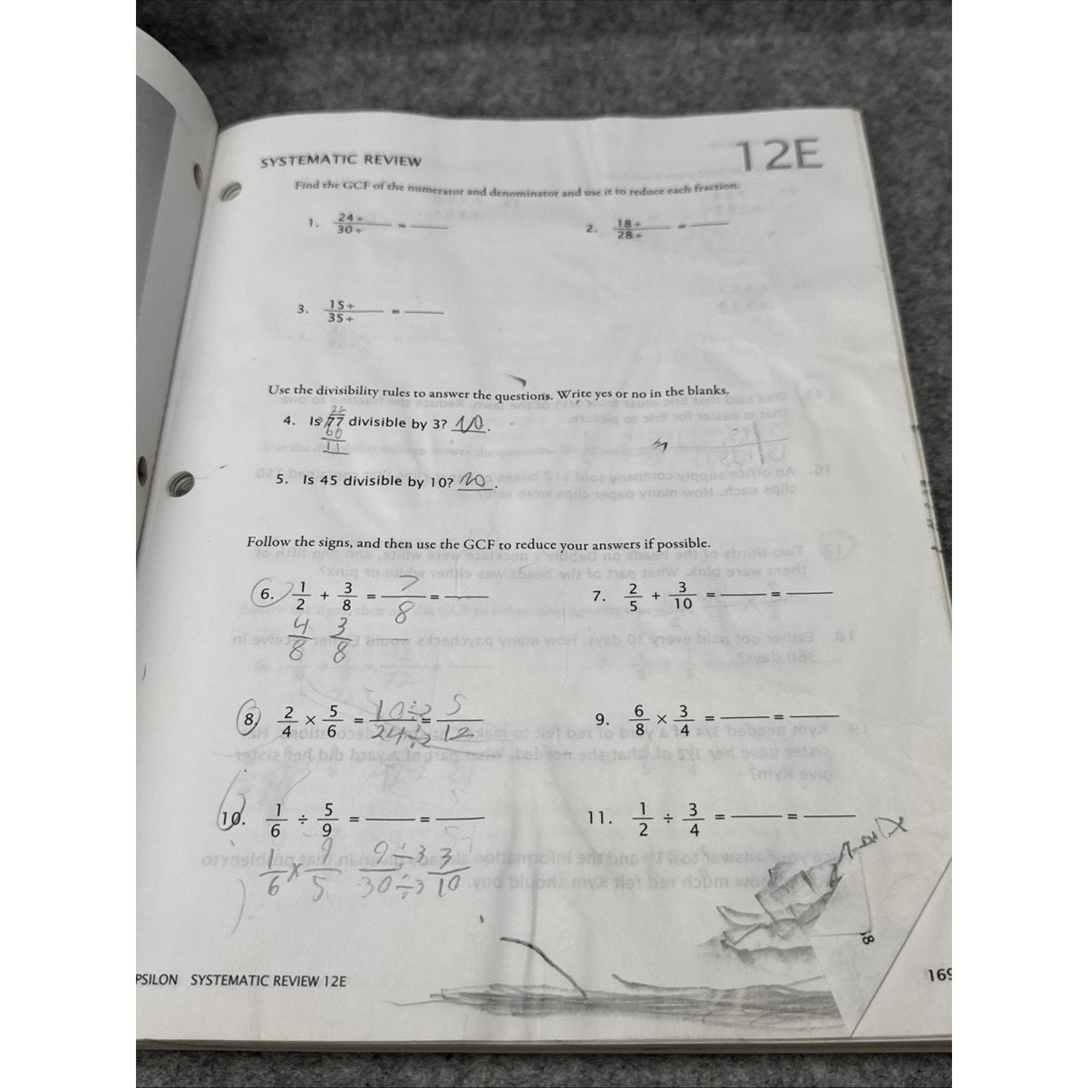 Epsilon Student Workbook : Fractions by Math-U-See (2013, Trade Paperback) USED