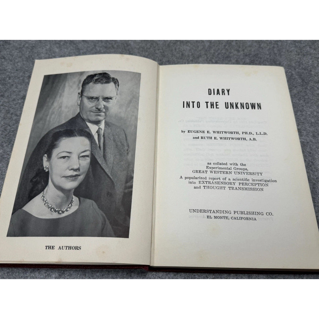 Diary Into the Unknown Whitworth 1961 1st Ed ESP Telepathy Paranormal HC