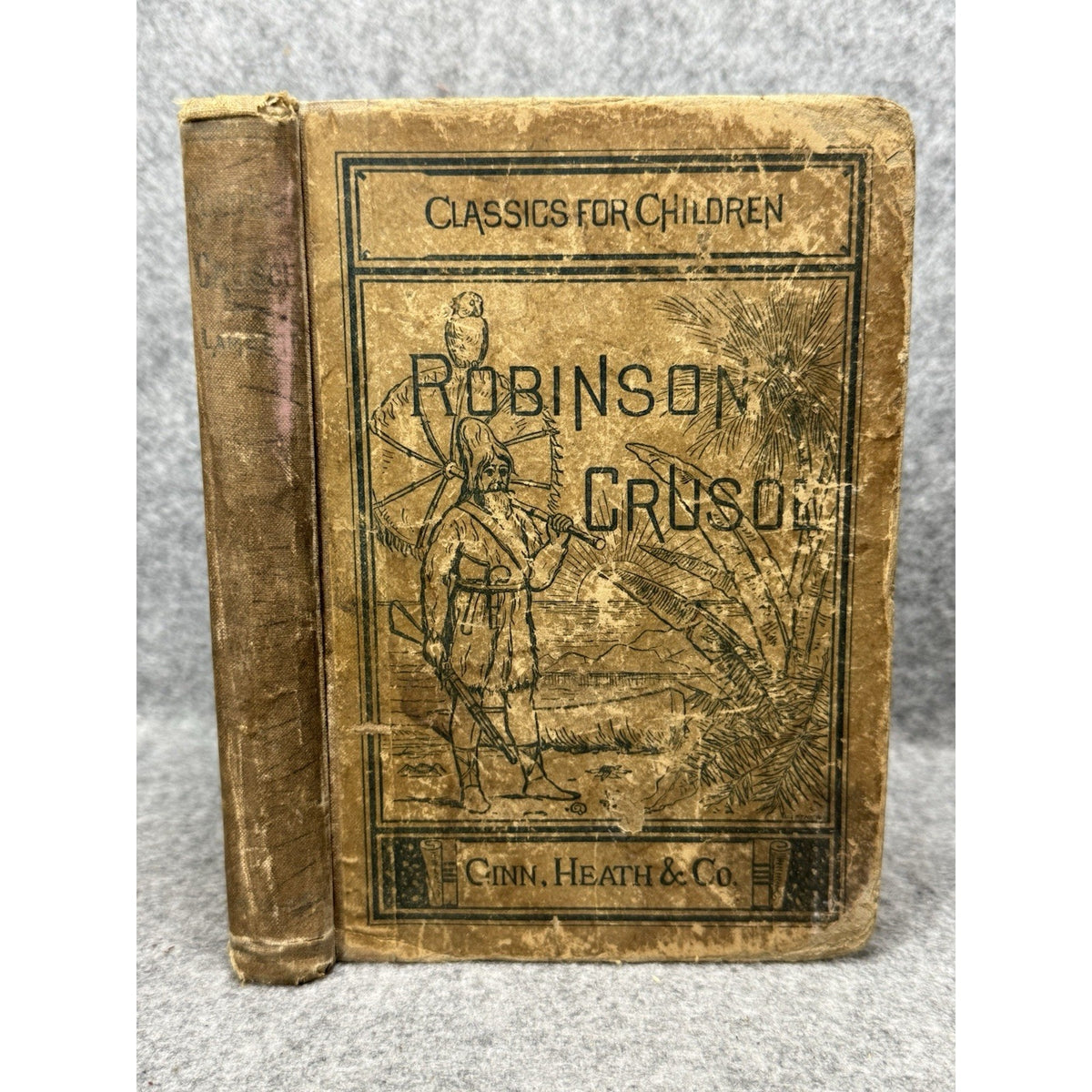 1889 Robinson Crusoe Daniel Defoe W H Lambert Classics for Children Antique