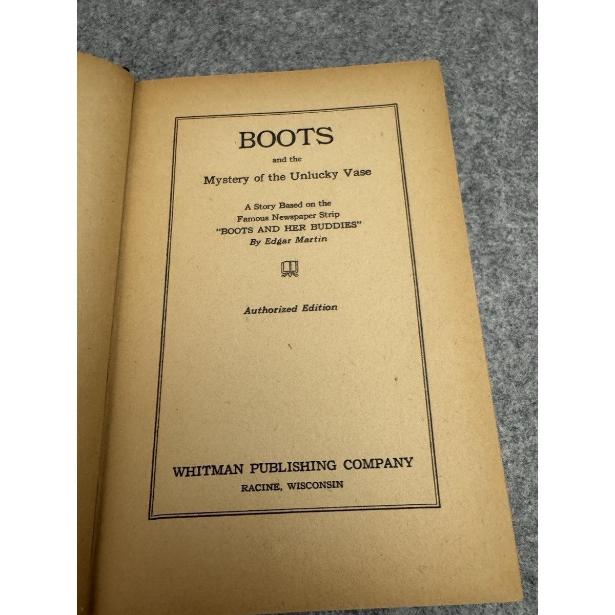 1943 Boots and the Mystery of the Unlucky Vase Edgar Martin HC DJ