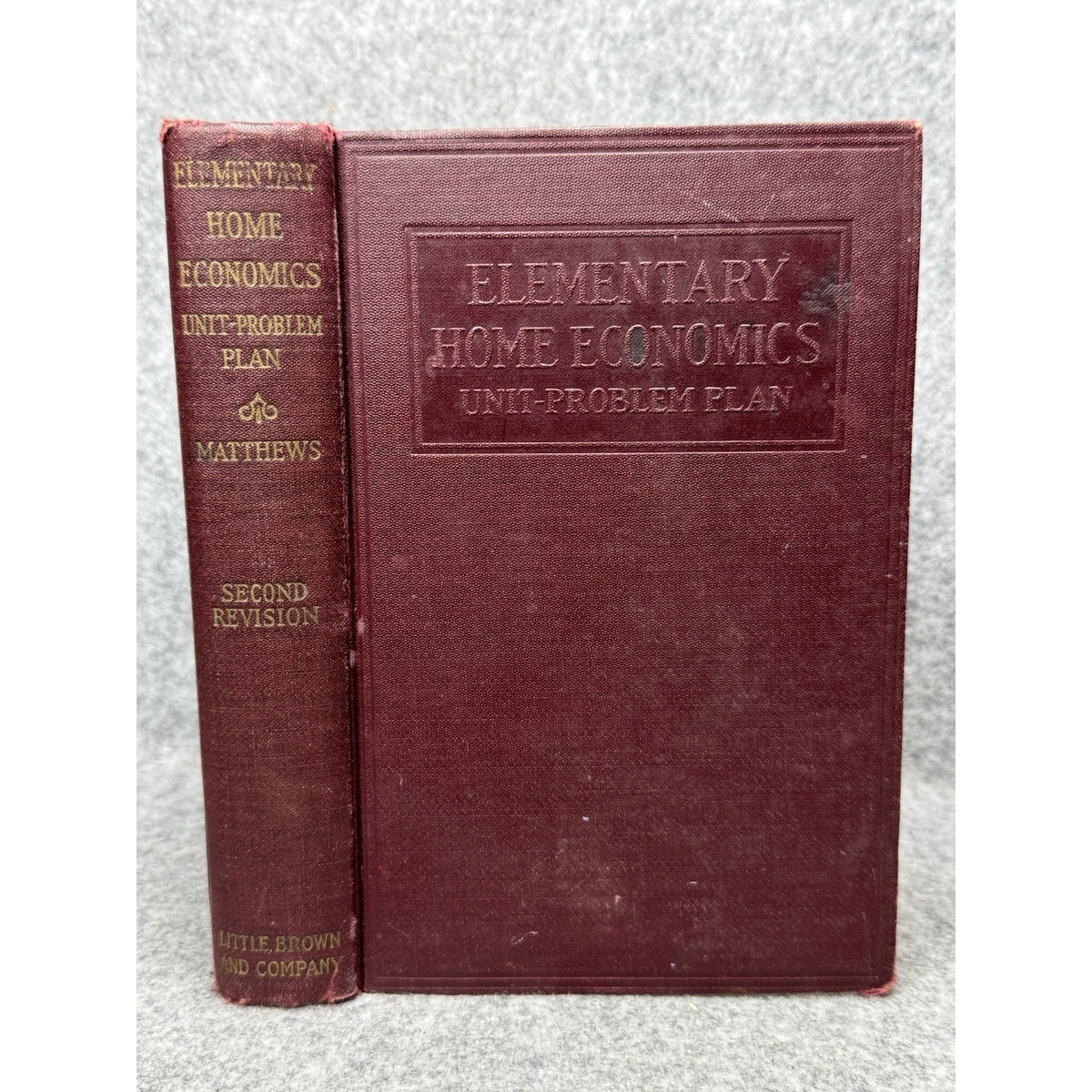 1931 Elementary Home Economics Unit-Problem Plan Mary Lockwood Matthews HC
