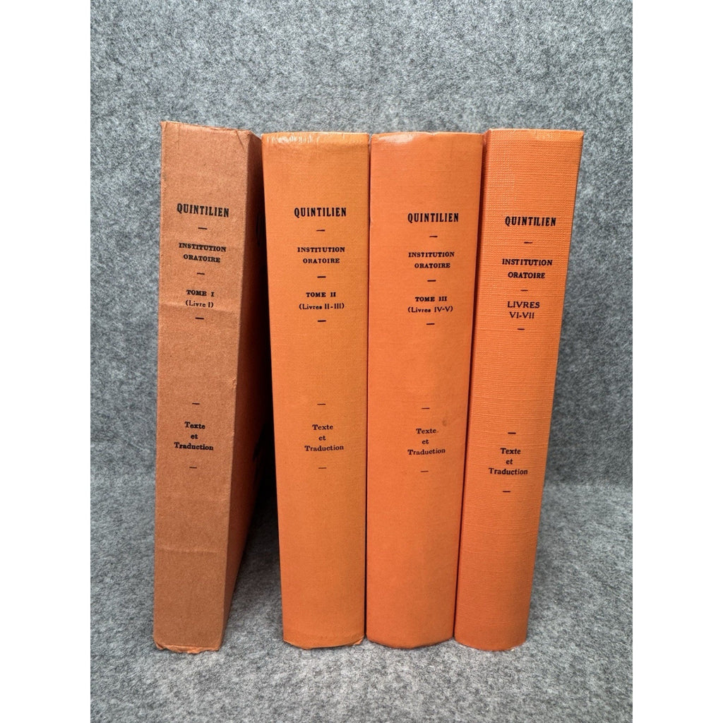 Quintilien Institution Oratoire Tomes I–IV 1975–77 Jean Cousin Latin French