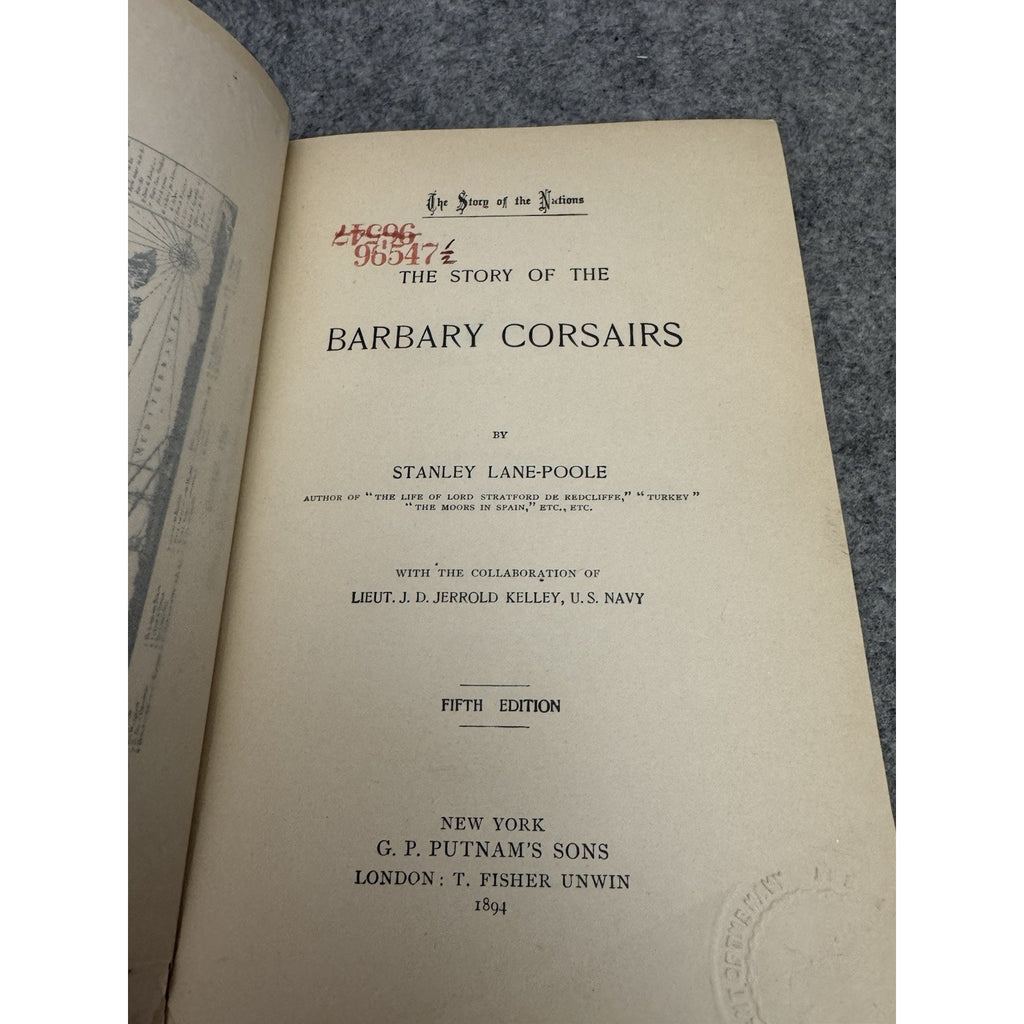Story of the Barbary Corsairs 1894 Lane-Poole HC Putnam History