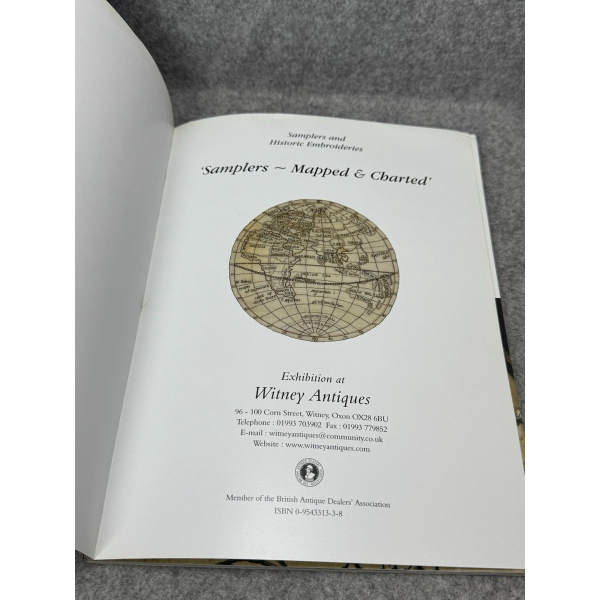 Samplers Mapped & Charted 2005 Witney Antiques Embroidery Map Catalog