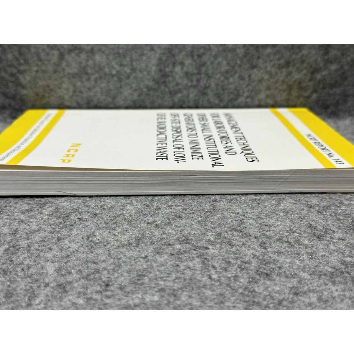 NCRP Report 143 Low-Level Radioactive Waste Management 2003 Scarce