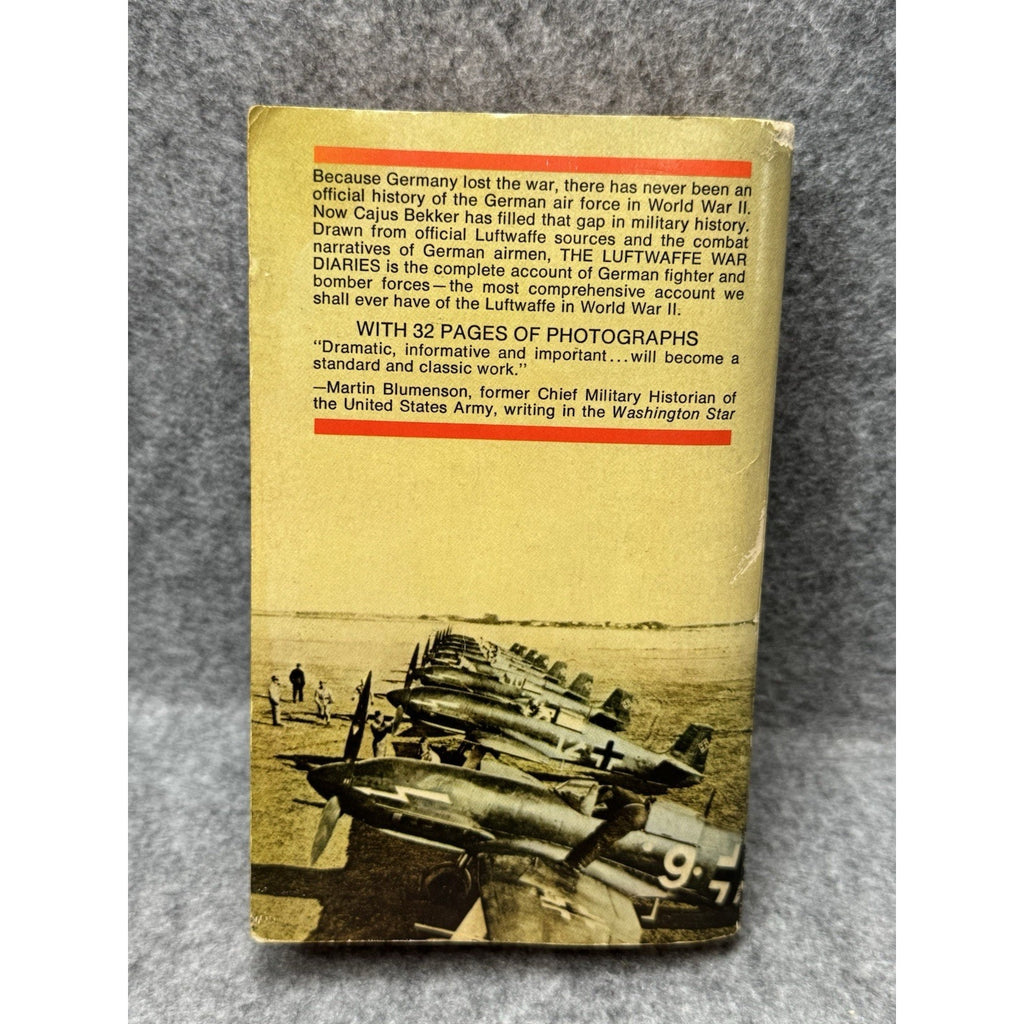The Luftwaffe War Diaries Cajus Bekker 1972 WWII German Air Force Paperback