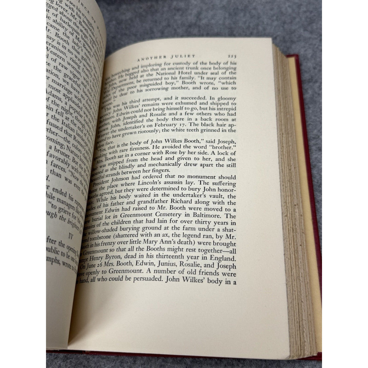 1953 Prince of Players Edwin Booth Eleanor Ruggles Illustrated Biography