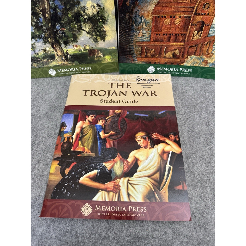 Memoria Press Homeschool Lot Christian Studies Trees Trojan War 3 Books