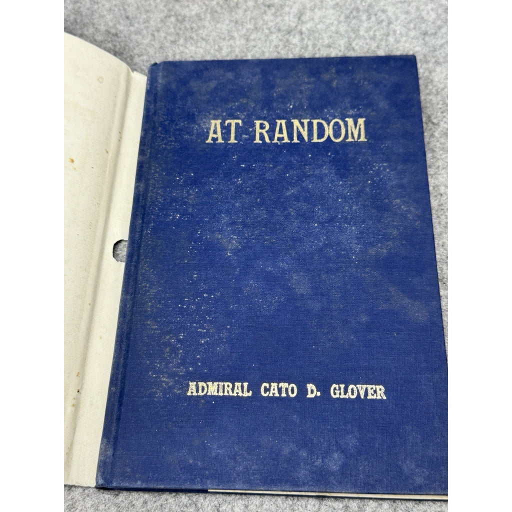 At Random Cato D. Glover 1970 First Edition US Navy Admiral Hardcover DJ