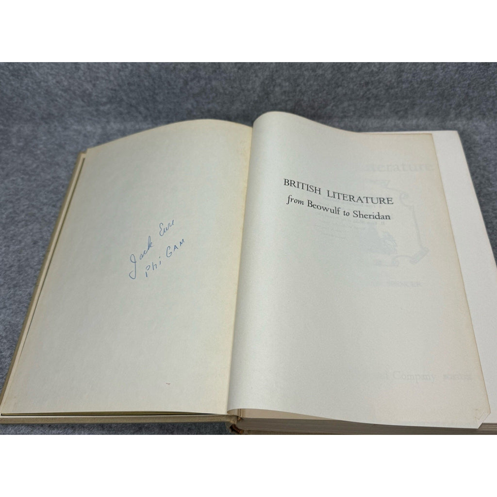 1951 British Literature Beowulf to Sheridan Hazelton Spencer Hardcover