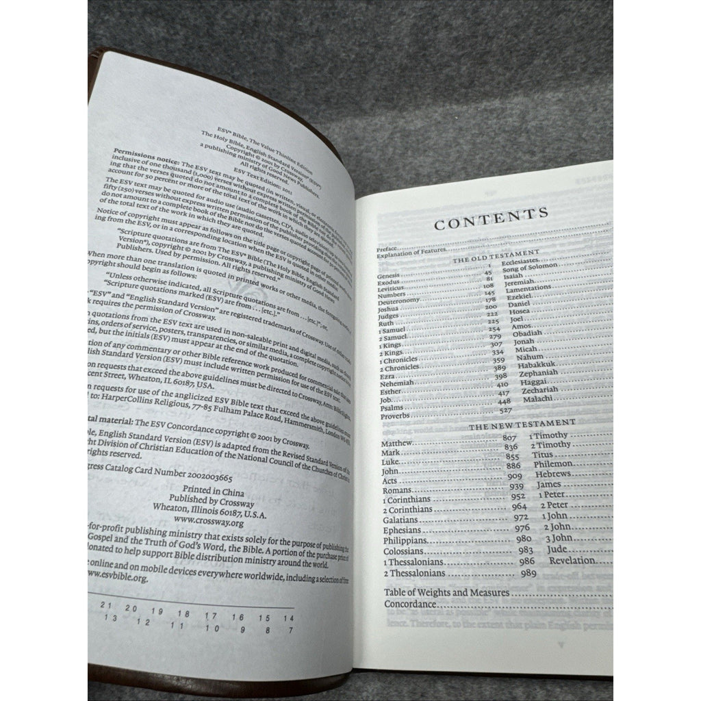 The Holy Bible: English Standard Version Deep Brown Trutone Value Thinline Bible