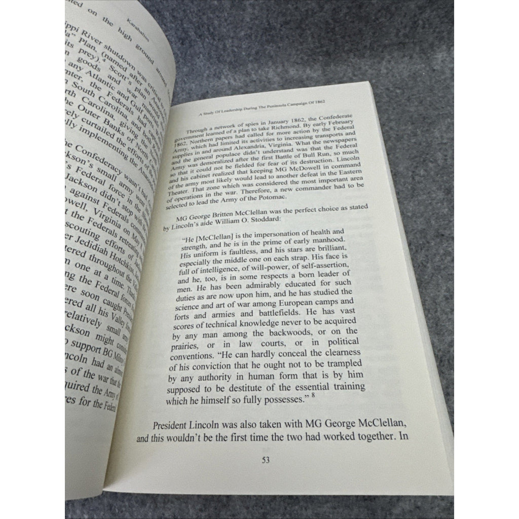 A Study of Leadership During the 1862 Peninsula Campaign by George N. Karahalios