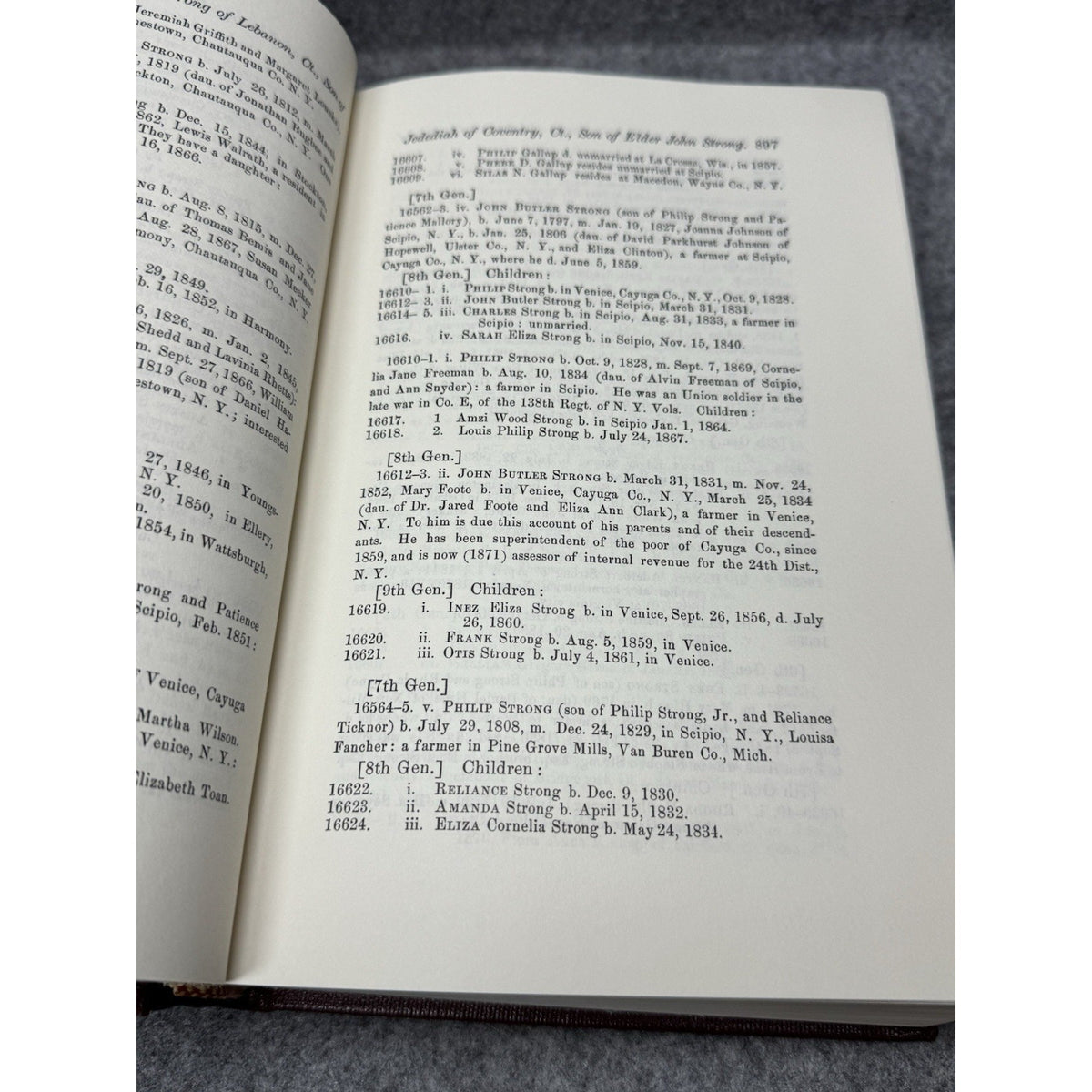 Dwight Strong Family History 1984 2 Vol + 1989 Jedediah Update Genealogy