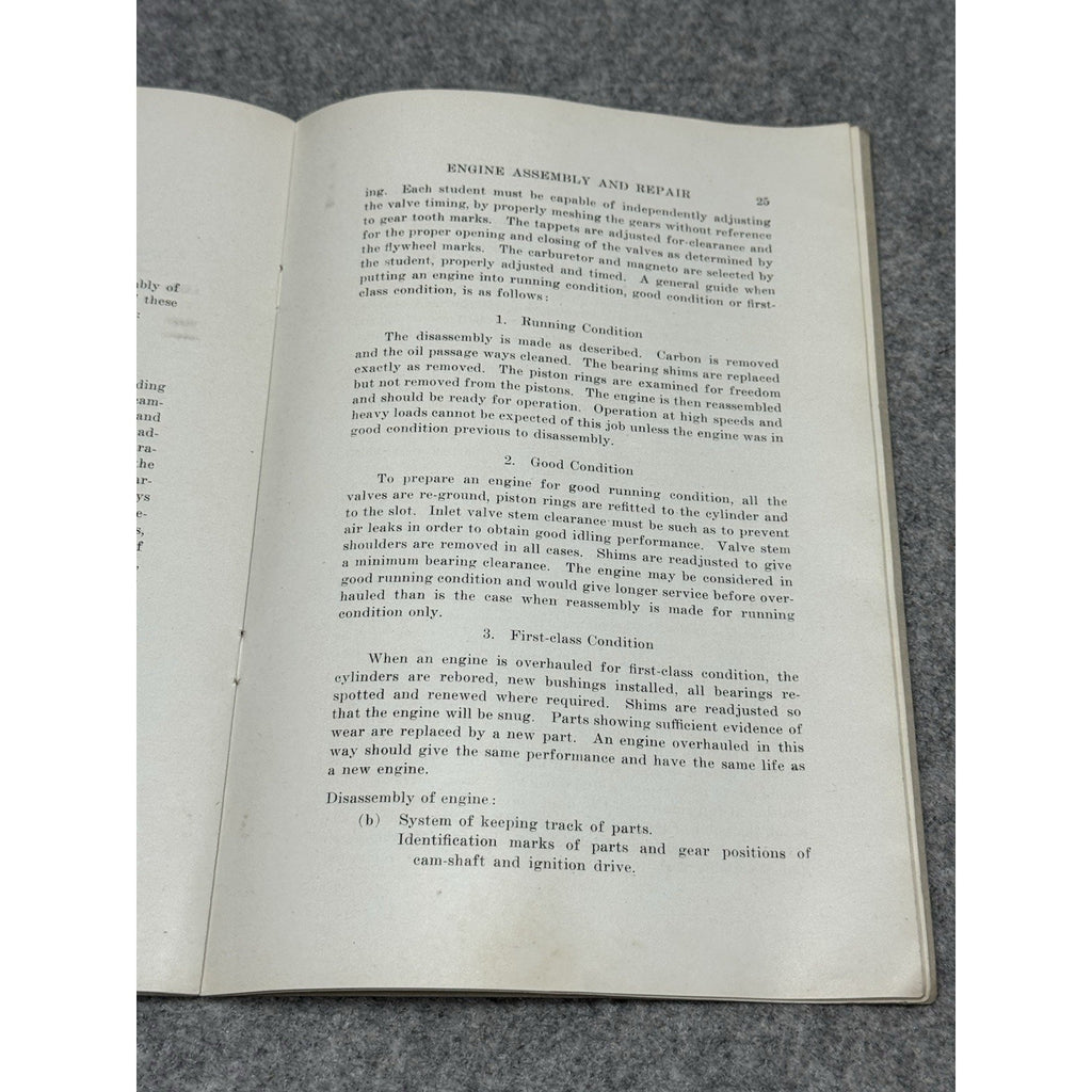 Rare 1919 WWI-Era U.S. War Dept Automobile Mechanics Driving Manual Roesch