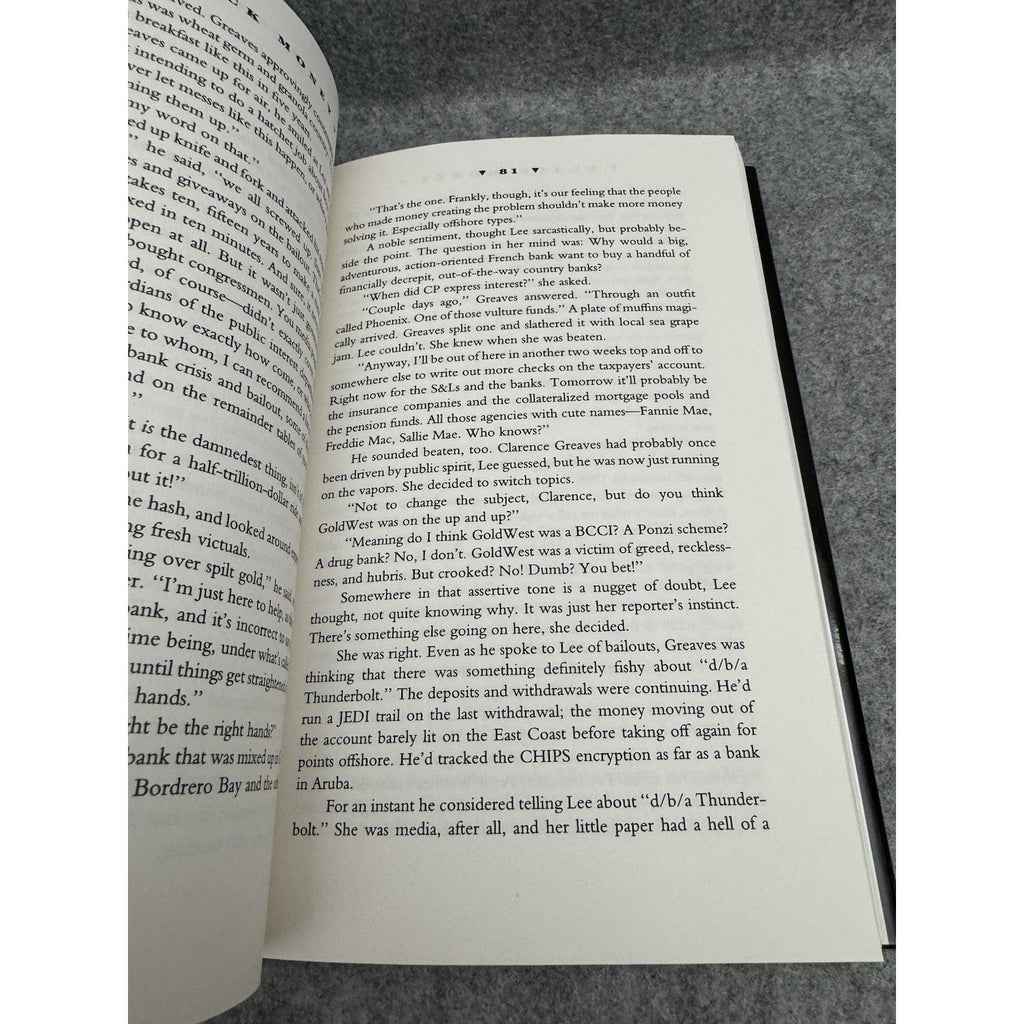 Black Money Michael M Thomas 1994 1st Edition HC DJ Crown Thriller