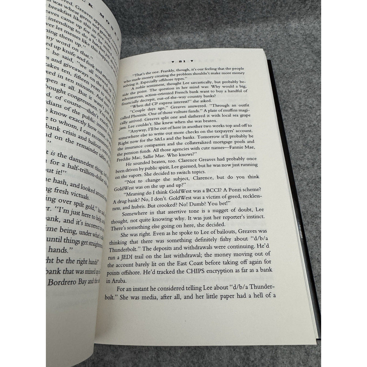 Black Money Michael M Thomas 1994 1st Edition HC DJ Crown Thriller
