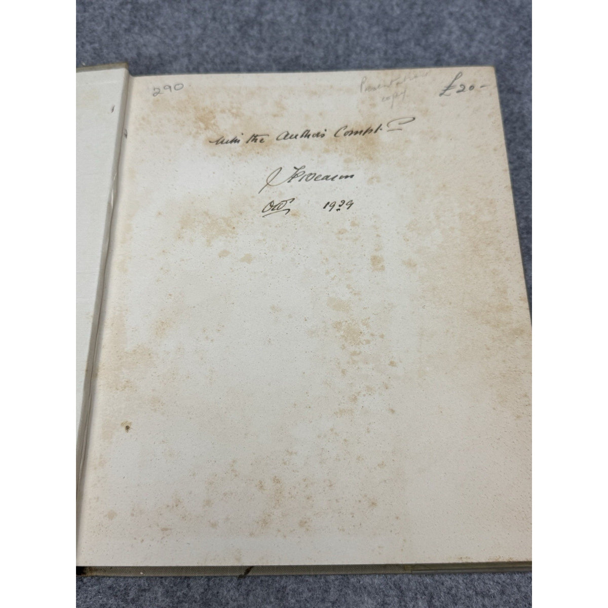 1939 A Sportsman Looks Back T.P. Beaven Signed 1st Ed Hunting Fishing DJ