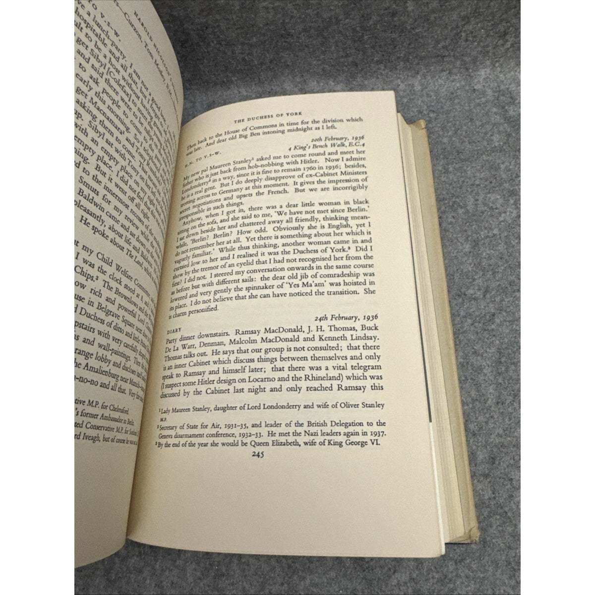 Diaries & Letters 1930-1939 Harold Nicholsen 1966 Atheneum HCDJ