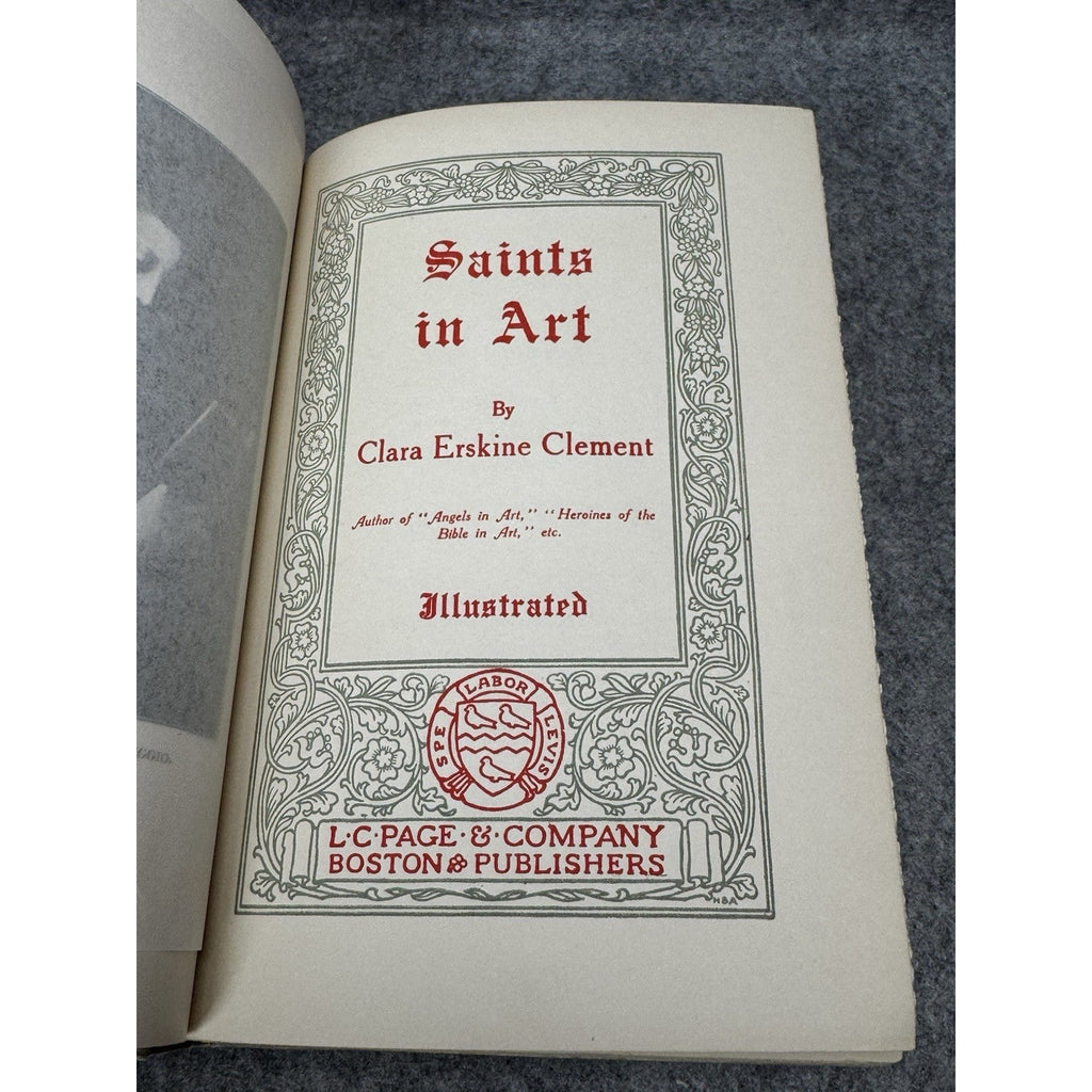 1906 Saints in Art Clara Erskine Clement Illustrated Decorative Binding Gilt Top