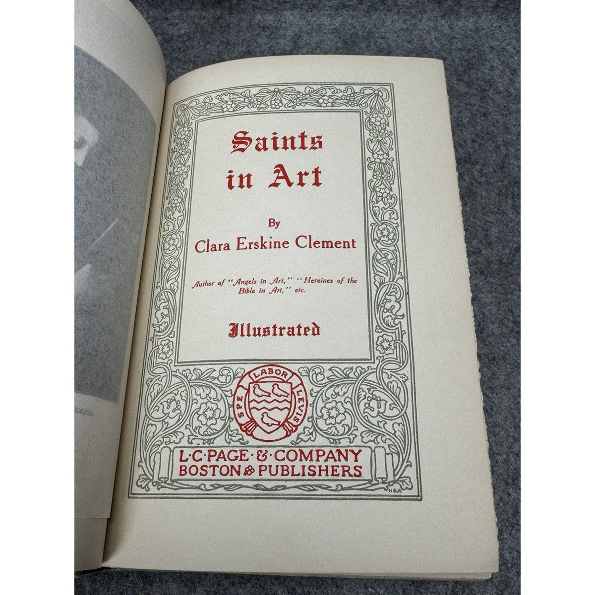 1906 Saints in Art Clara Erskine Clement Illustrated Decorative Binding Gilt Top