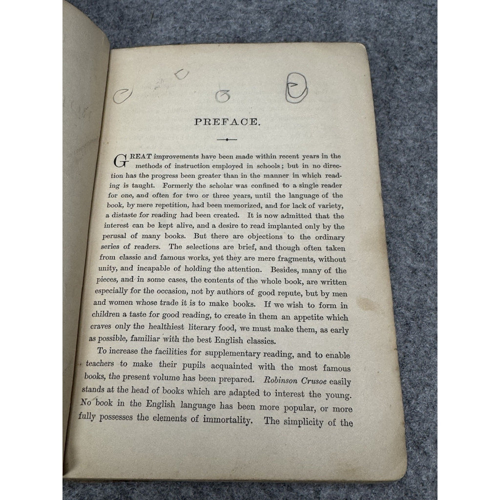 1889 Robinson Crusoe Daniel Defoe W H Lambert Classics for Children Antique