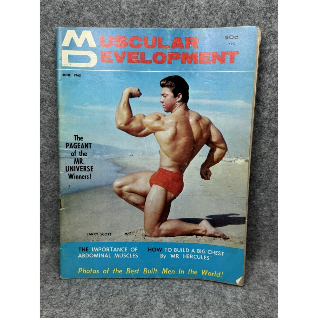 Muscular Development June 1965 Larry Scott Cover Bodybuilding Magazine