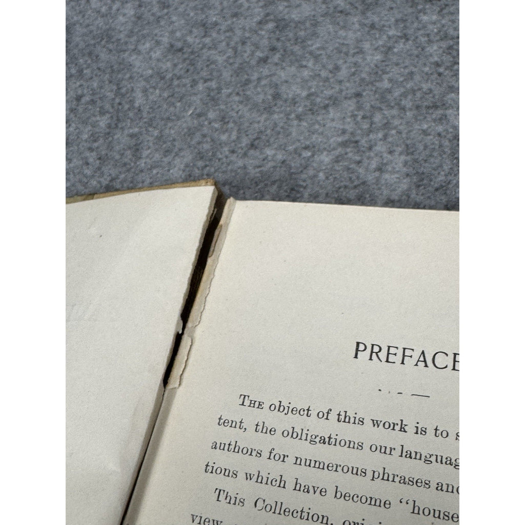 Familiar Quotations John Bartlett Antique Floral Hardcover Hurst Yellow Roses