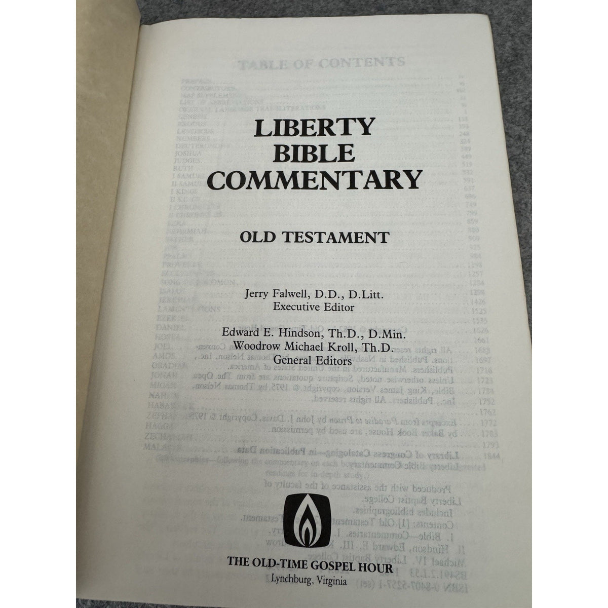 Liberty Bible Commentary Vol 1 Old Testament 1982 Jerry Falwell Hardcover