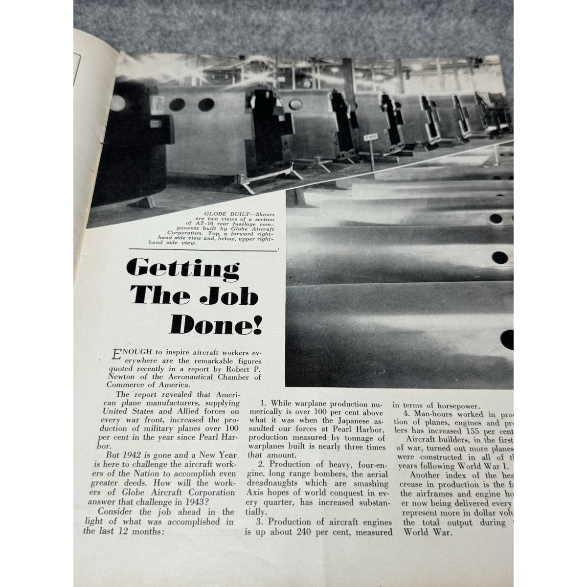 1942 Globe Beam WWII Aircraft Magazine Black Workers Fort Worth Texas December