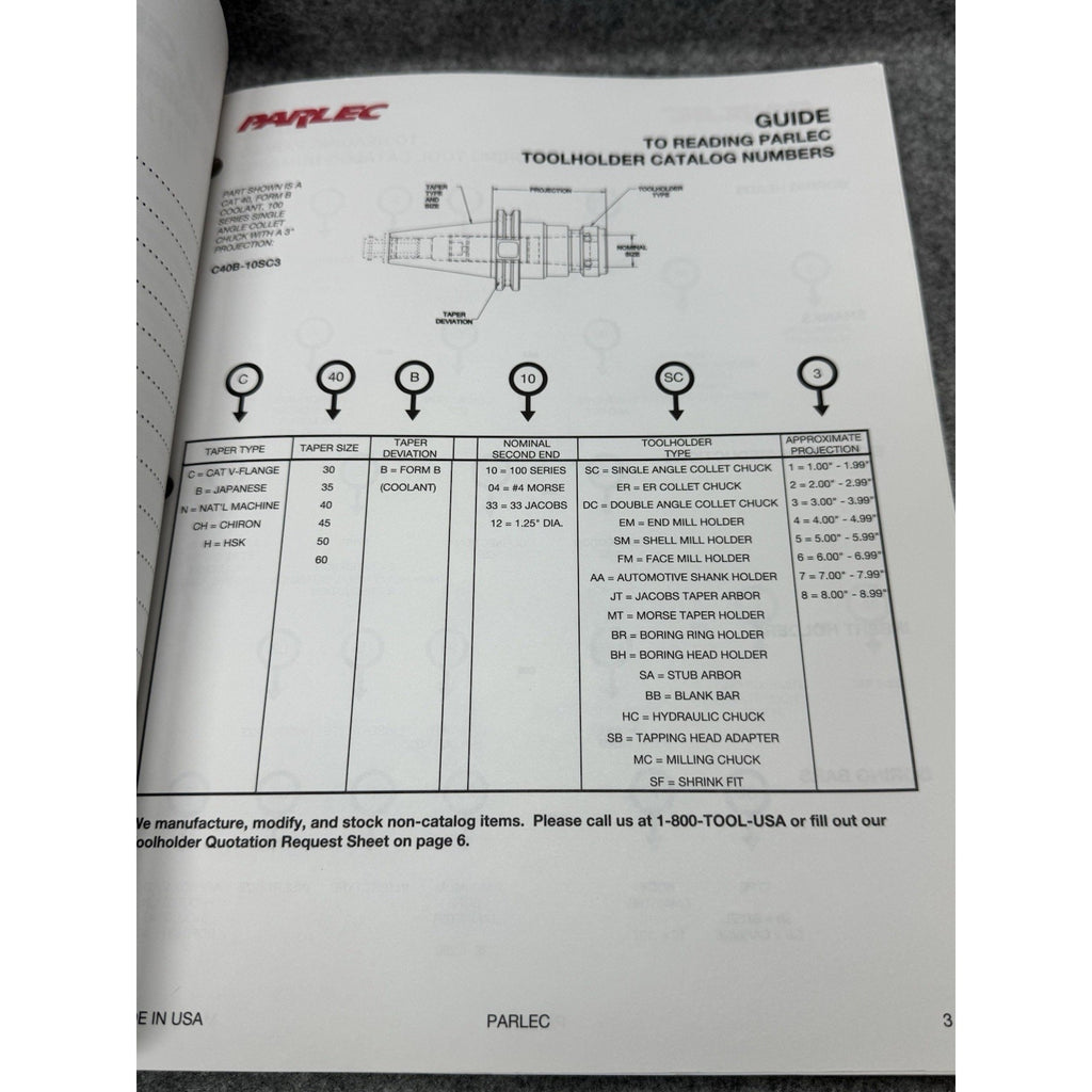 1998 Parlec CNC Tooling Catalog Toolholders Collets Boring Machinist Manual