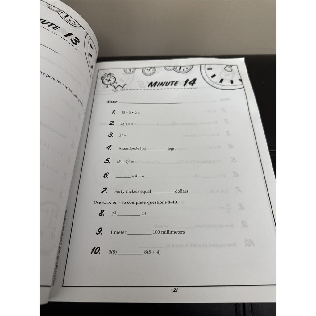 Middle-Grade Math Minutes: One Hundred Minutes to Better Basic Skills, Stoffel,