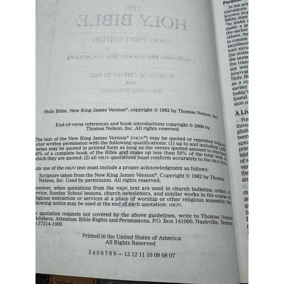 2006 NKJV Holy Bible Giant Print Red Letter Bonded Leather Thomas Nelson