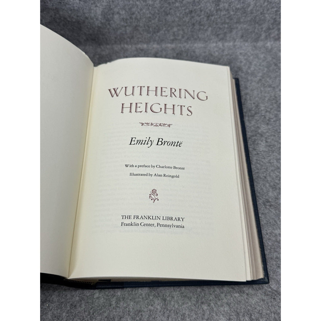 Wuthering Heights Emily Bronte Franklin Library Heirloom Leather Gold Gilt