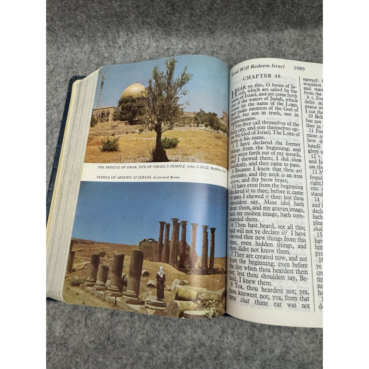 Holy Bible KJV Giant Print Red Letter Edition Pictorial Edition Regency 1973
