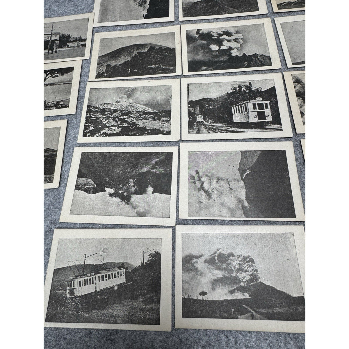 Vesuvius March 1944 Eruption 18 Vintage Souvenir Photos Italy Original Sleeve