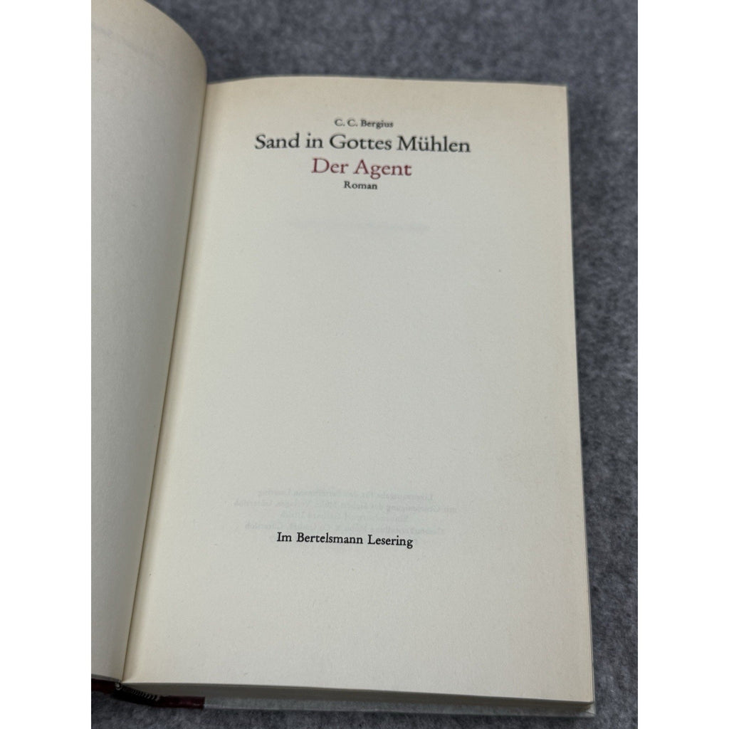 Sand in Gottes Mühlen Der Agent C.C. Bergius 1967 German Hardcover Novel