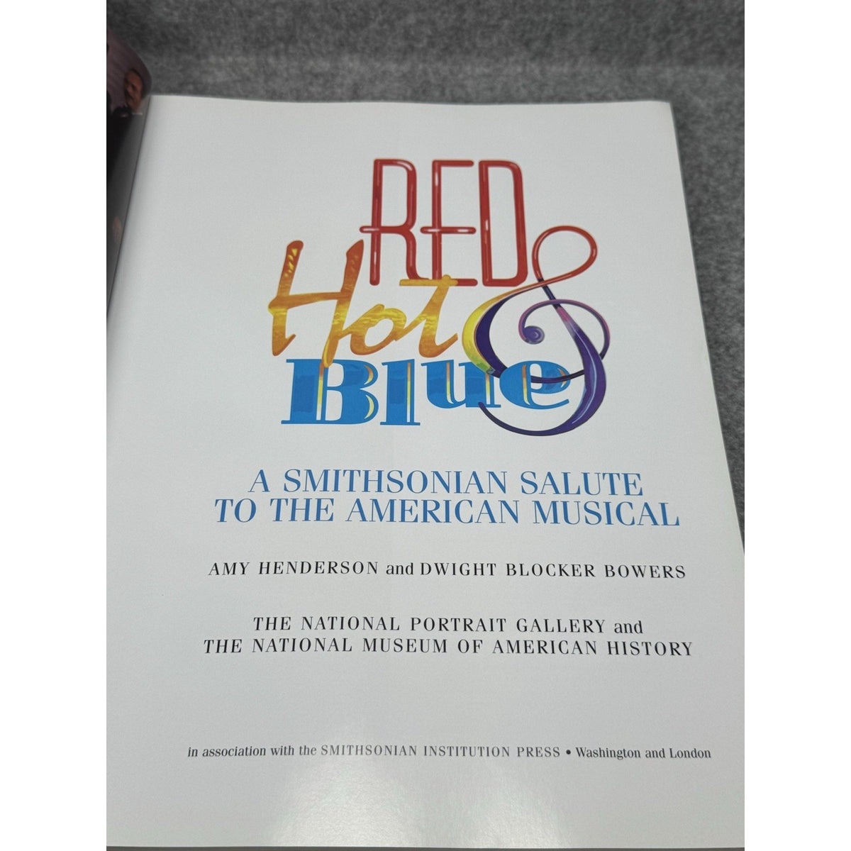 1996 Red Hot & Blue Smithsonian American Musical First Edition Broadway Book