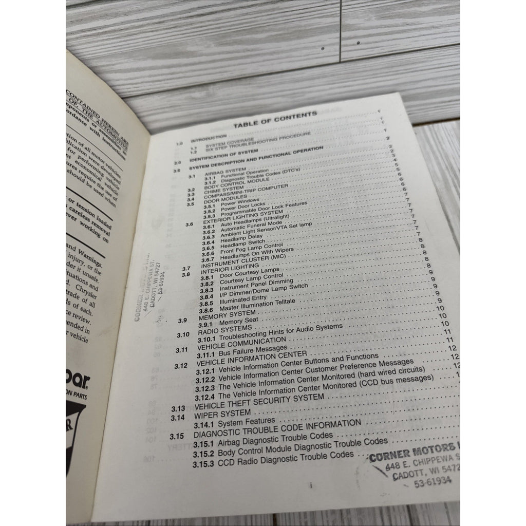 Chrysler Jeep Grand Cherokee Service Manual 1996-1997 Body Diagnostic Procedures