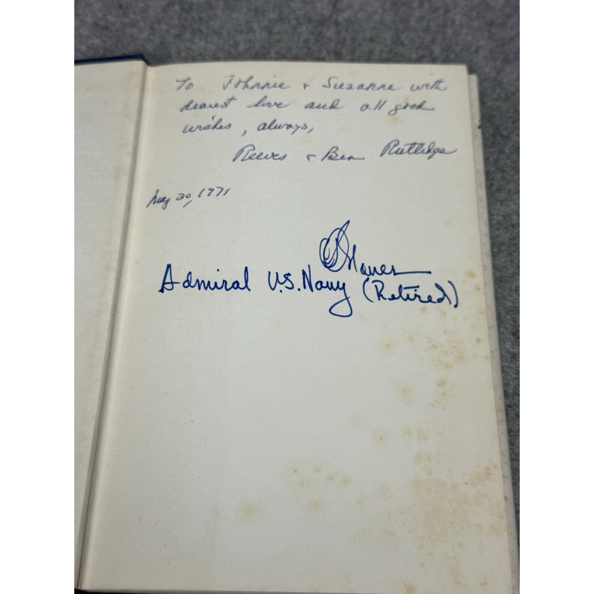 At Random Cato D. Glover 1970 First Edition US Navy Admiral Hardcover DJ